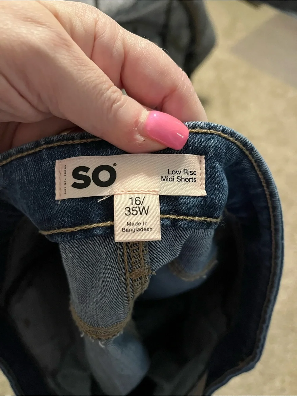 SO Denim Distressed Jean Shorts